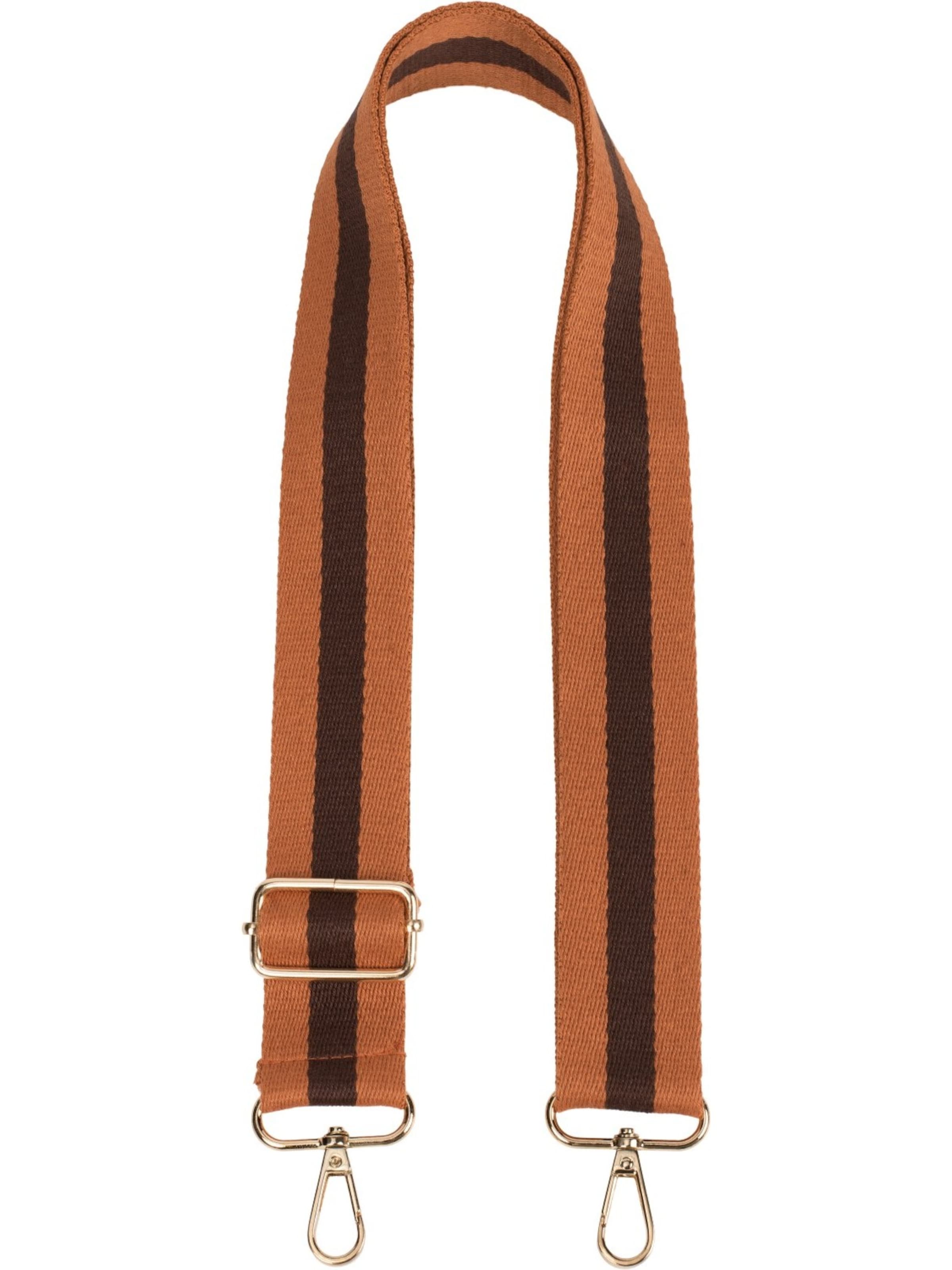 styleBREAKER Taschenzubehör 'Wechsel Taschengurt gestreift'‌‌‌‌‌‌ in Braun: Vorderseite