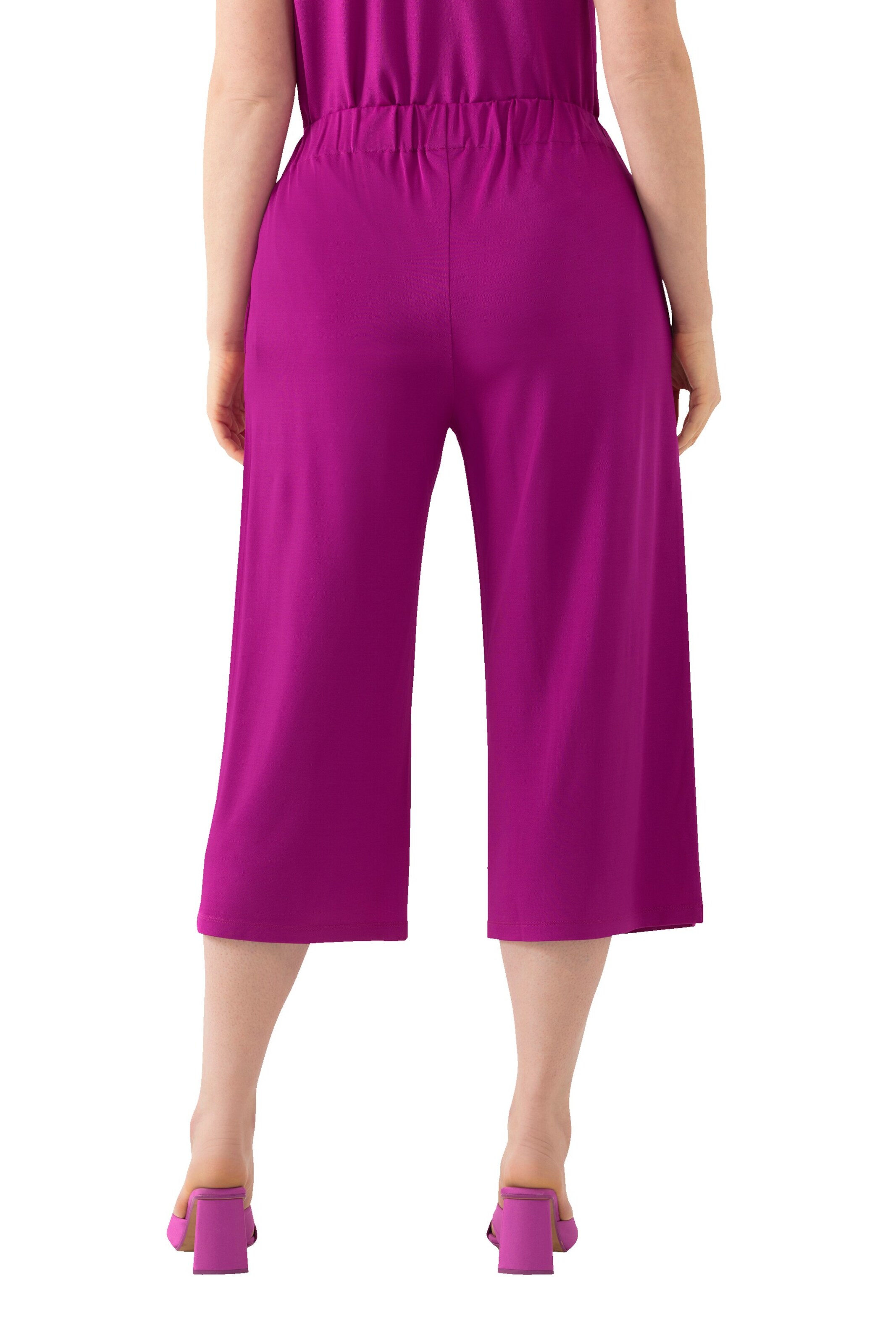 Ulla Popken Wide leg Trousers in Pink
