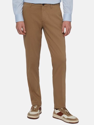 Boggi Milano Slimfit Broek in Bruin: voorkant