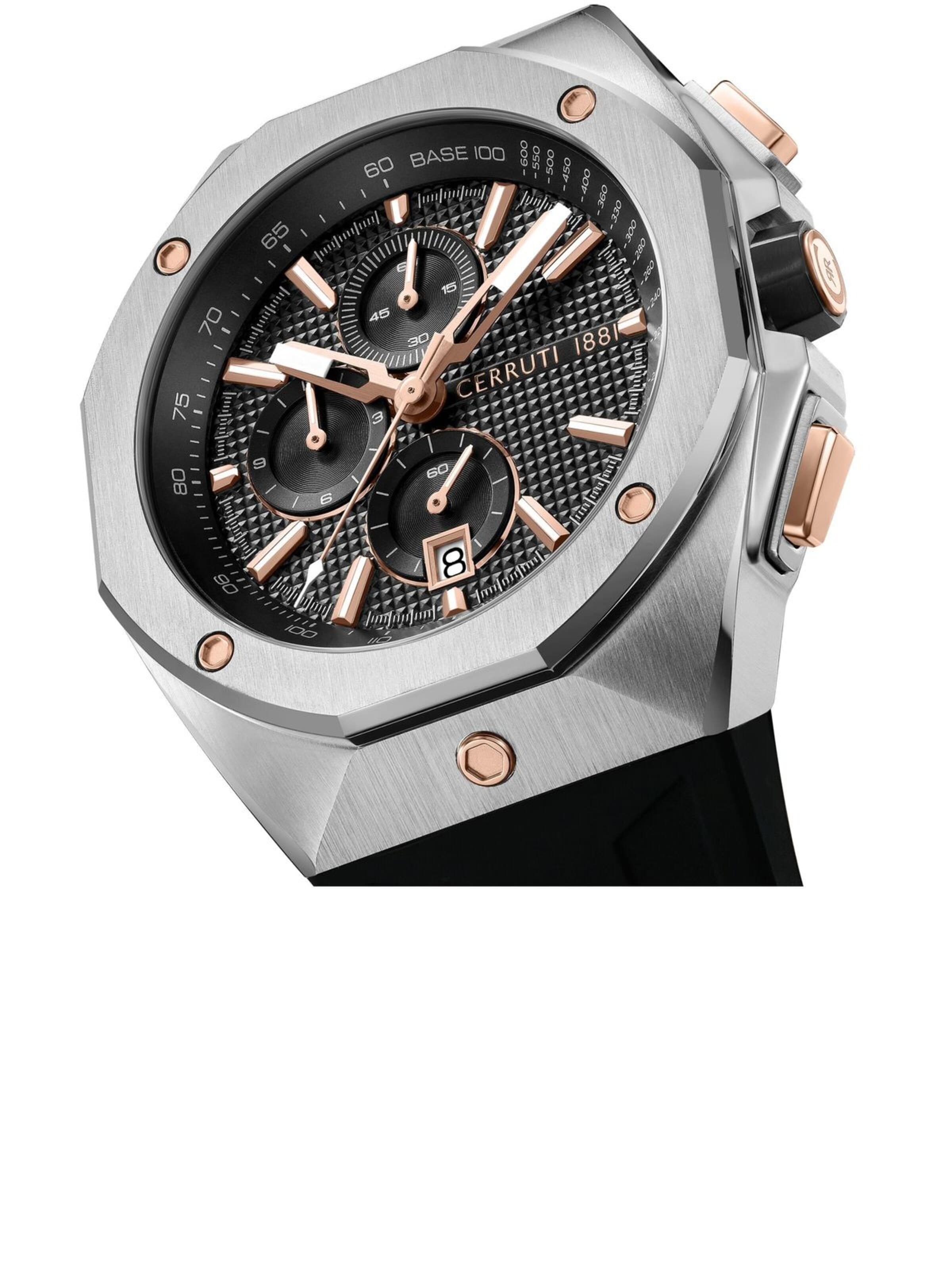 CERRUTI 1881 Analoog horloge 'Chronograph AREZZO' in Zwart