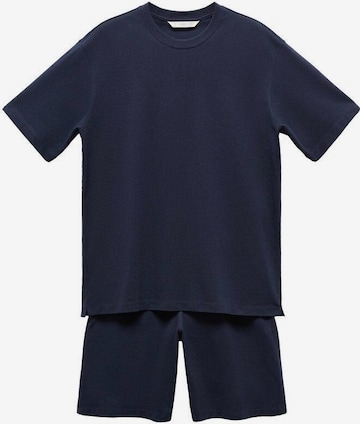 MANGO MAN Short Pajamas in Blue: front