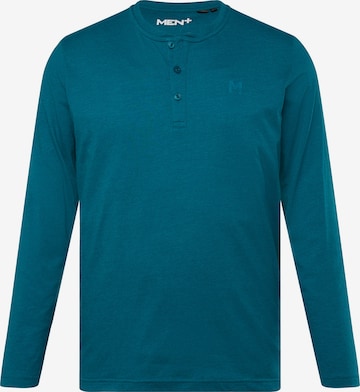 Men Plus Shirt in Blauw: voorkant