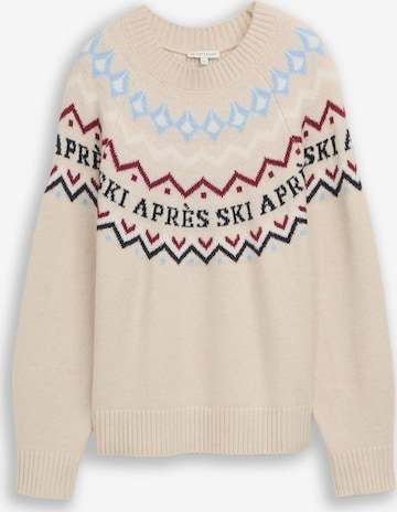 smėlio TOM TAILOR Megztinis: priekis
