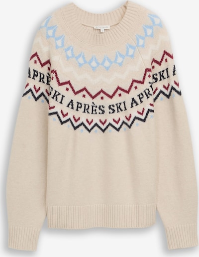 TOM TAILOR Pulover u bež / svijetloplava / boja vina / crna, Pregled proizvoda