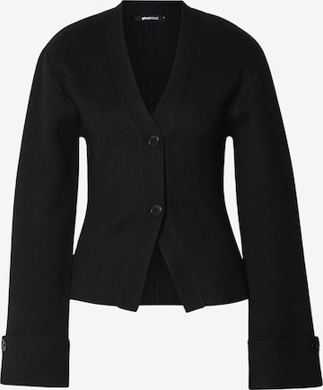 Gina TricotKardigan - crna boja: prednji dio