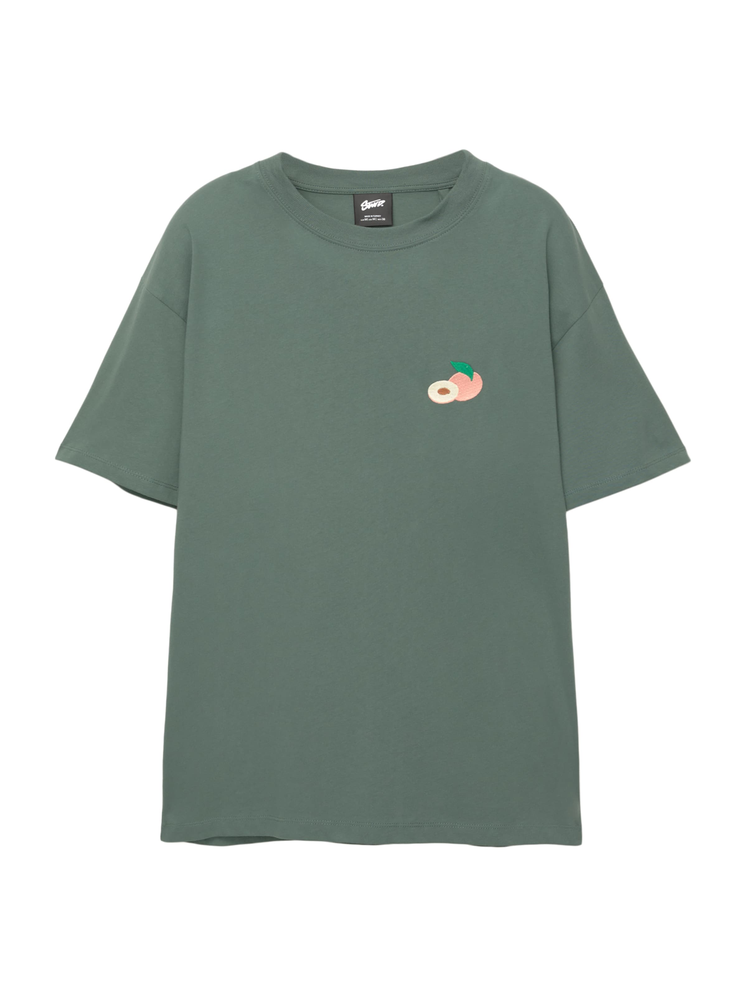 Pull&Bear Shirt 'STWD' in Groen: voorkant