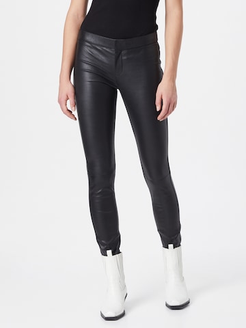 Goosecraft Skinny Broek in Zwart: voorkant