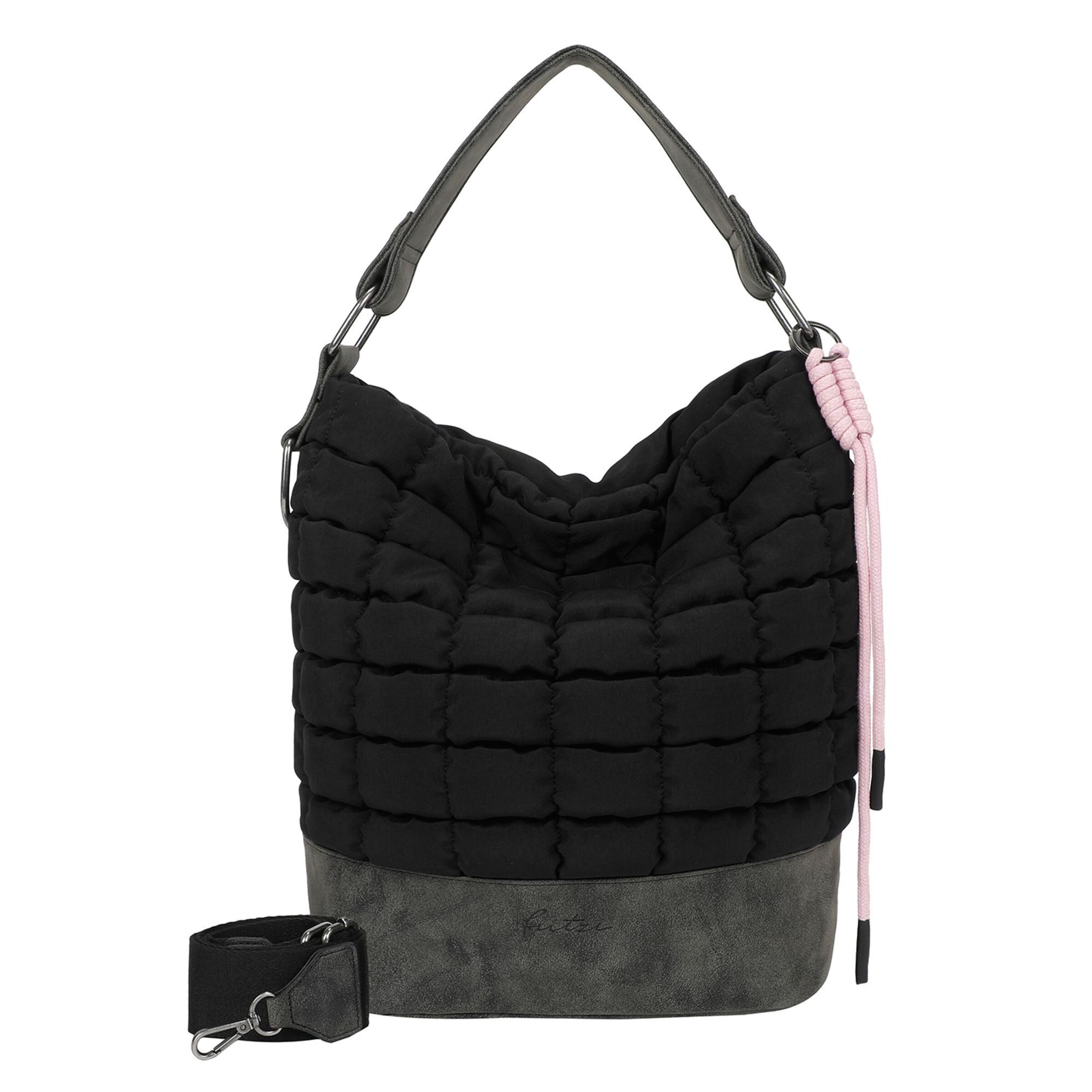 Fritzi aus Preußen Schultertasche 'Brigitte' in Schwarz: Vorderseite