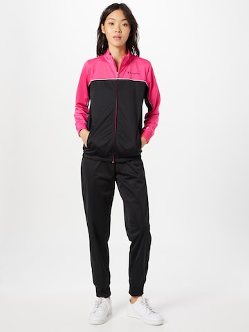 Champion Authentic Athletic Apparel Tracksuit in Black: front