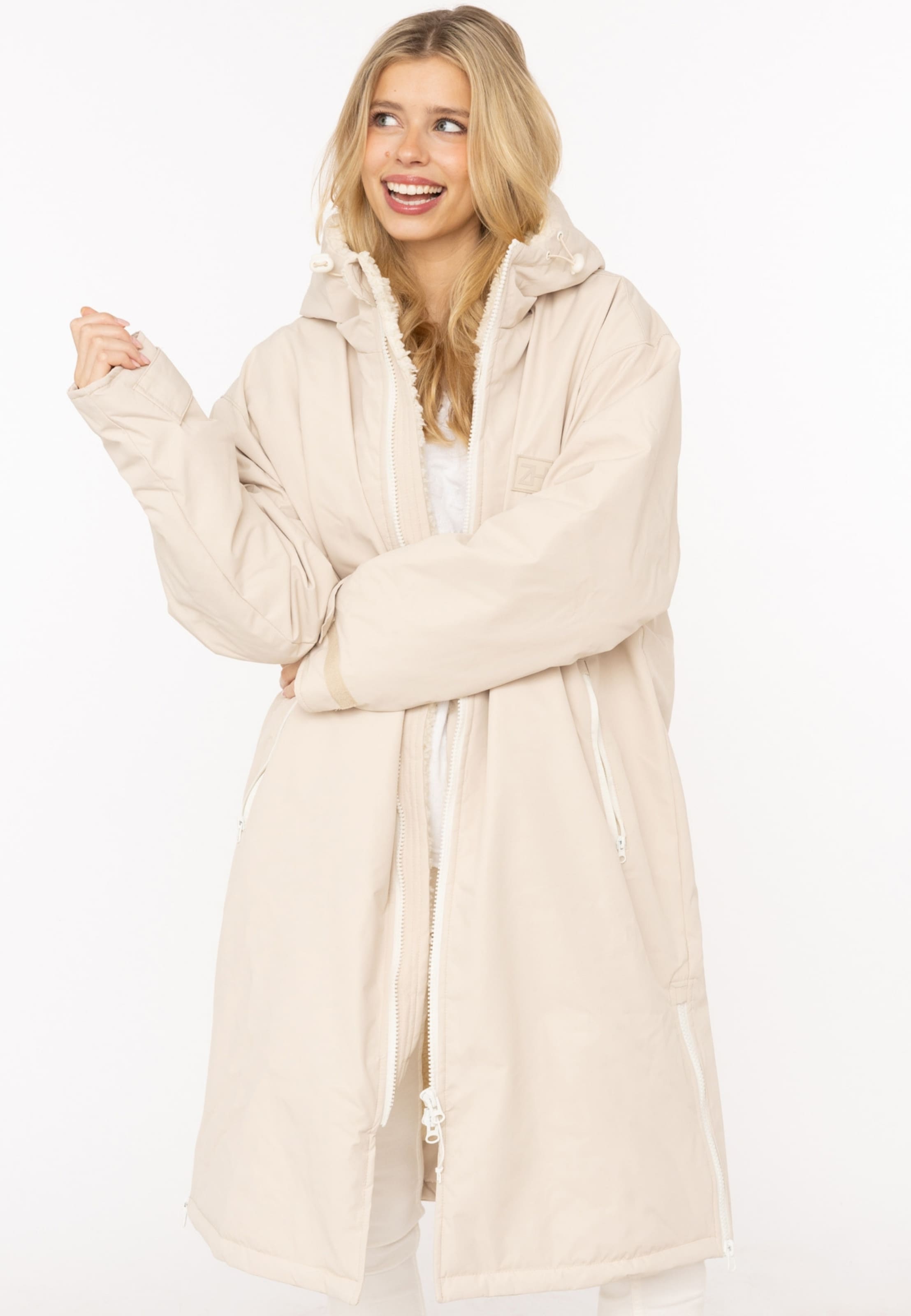 Zwillingsherz Tussenmantel in Beige