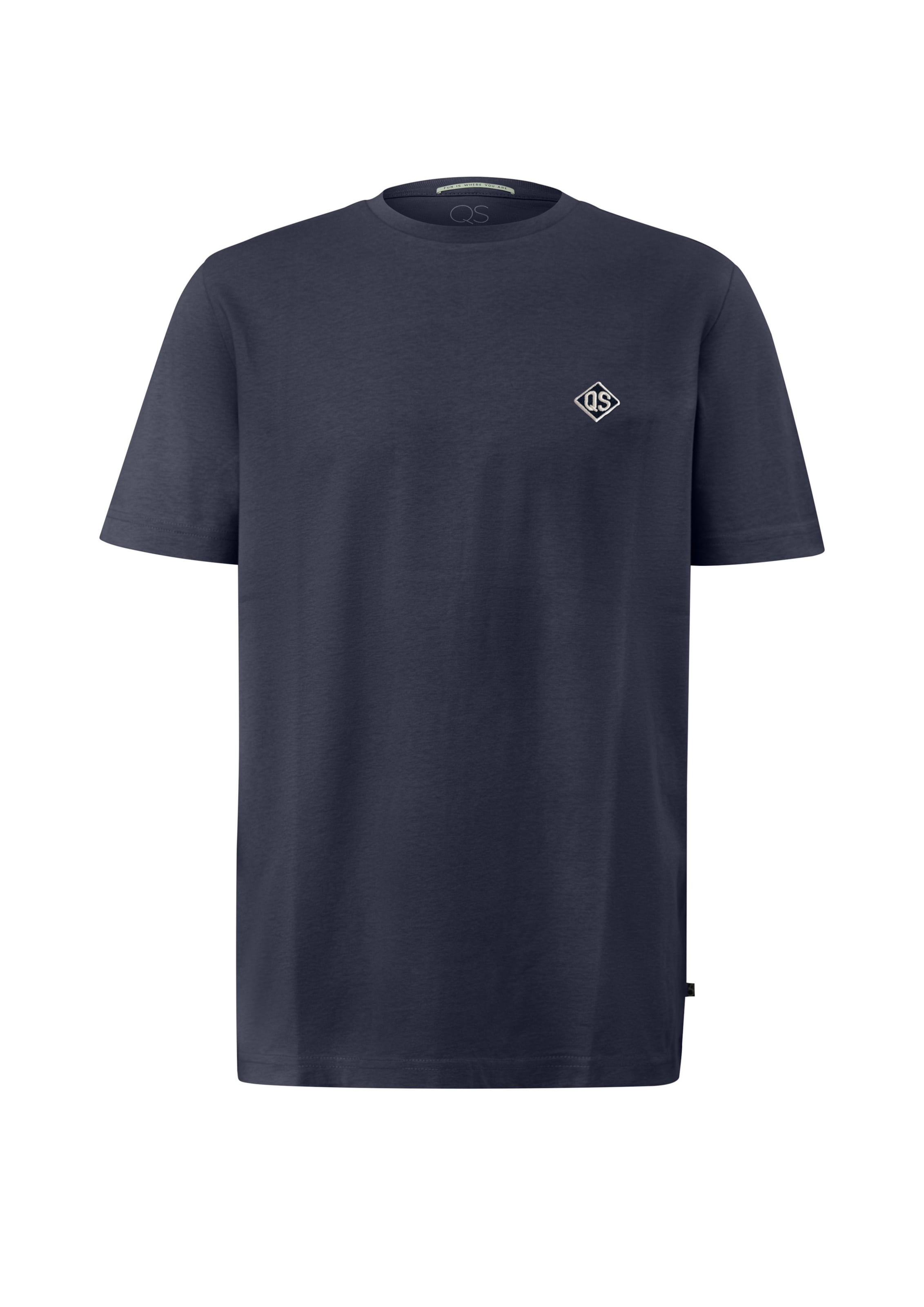 T-Shirt QS en bleu : devant
