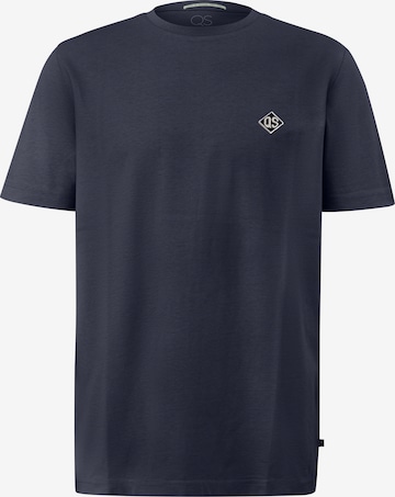 T-Shirt QS en bleu : devant