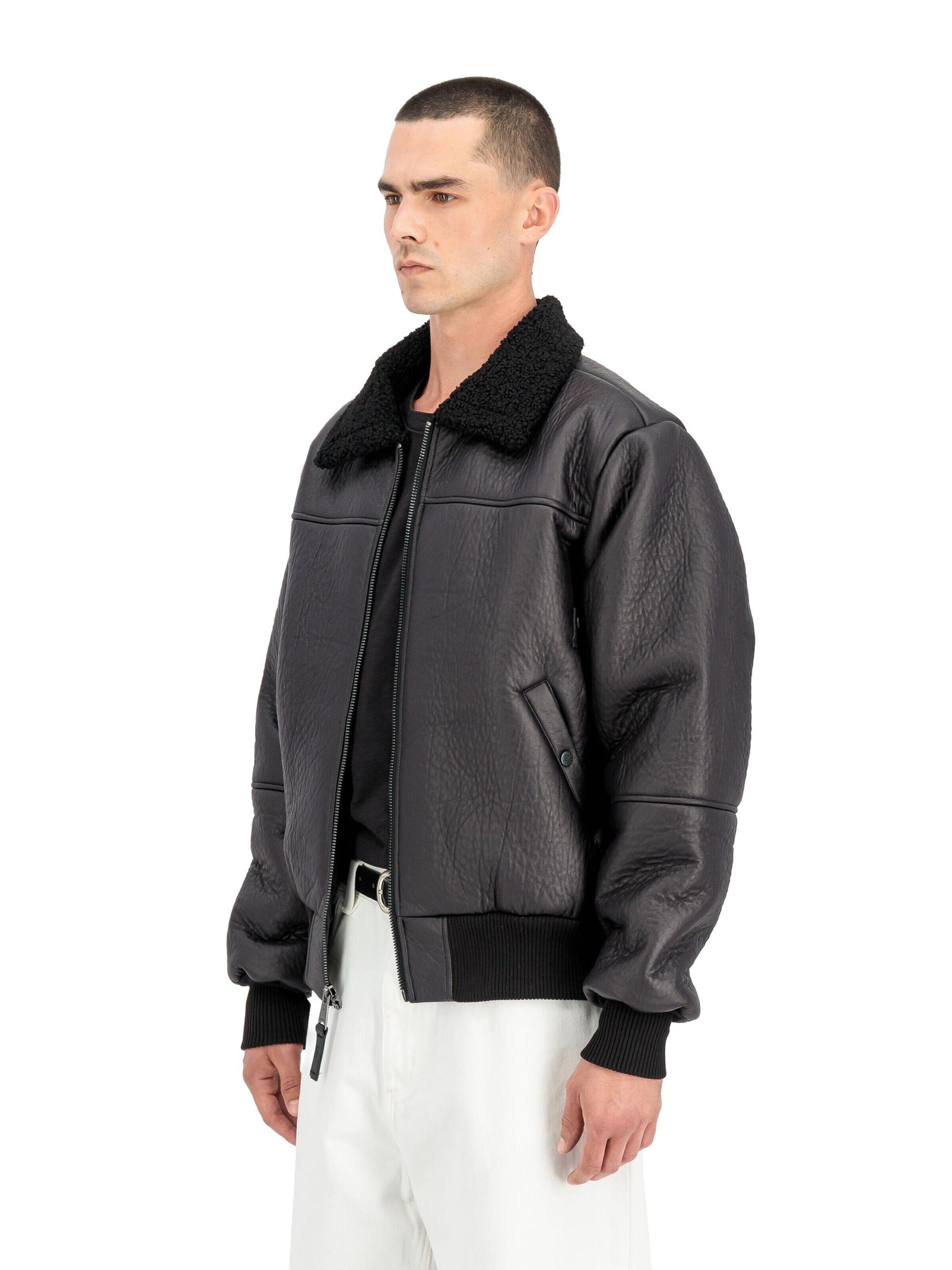 ALPHA INDUSTRIES Winter Jacket 'B-15 Modified' in Black