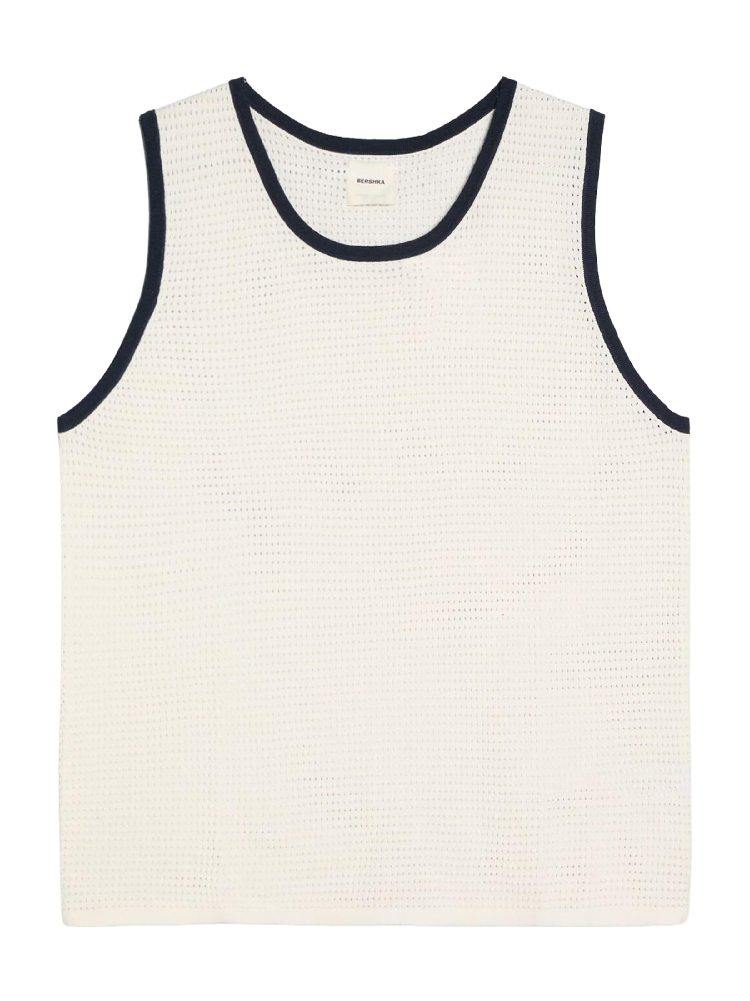 Bershka T-Shirt en XS en noir / blanc cassé, Vue avec produit