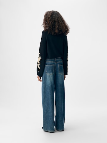 OBJECT Wide leg Jeans 'OBJROSIE' i blå