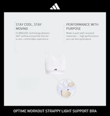 ADIDAS PERFORMANCE Бюстье Спортивный бюстгальтер в Белый
