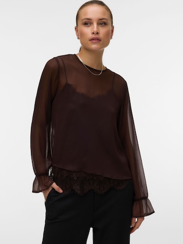 VERO MODA - Blusa 'VMLalie' en marrón: frente