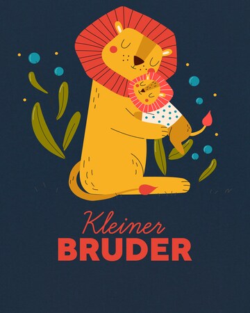 Maglietta 'Löwen Kleiner Bruder' di watabout.kids in blu