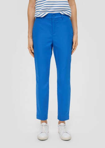 Coupe slim Pantalon chino s.Oliver en bleu : devant