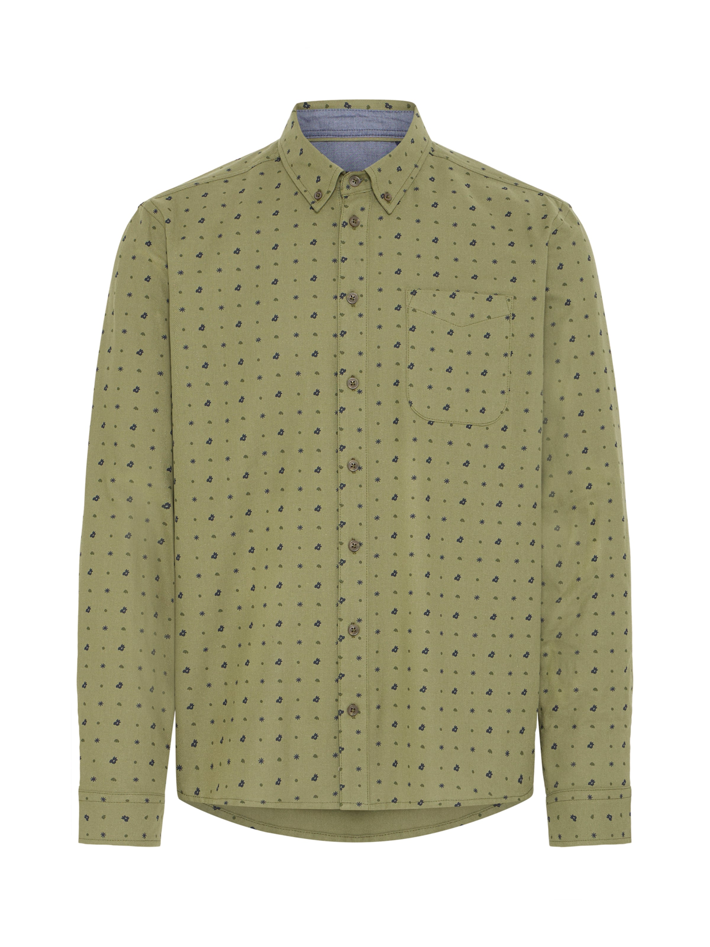 BLEND Klasický střih Košile 'BHDAMON' – zelená: přední strana