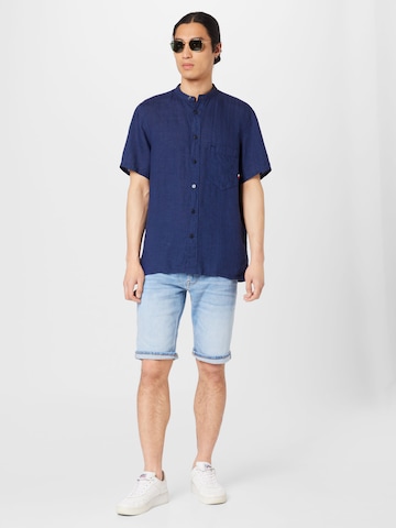 Coupe regular Chemise 'Mandarin' TOMMY HILFIGER en bleu