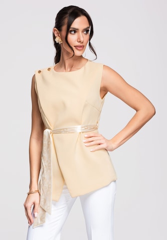 Ombre Blouse in Beige