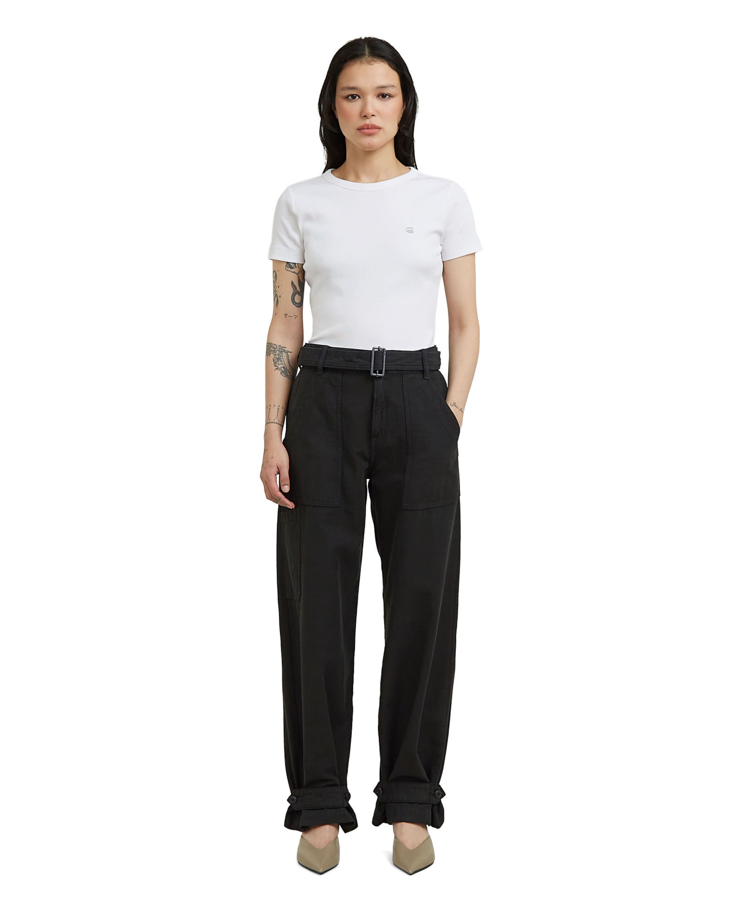 G-STAR Loose fit Cargo jeans ' ' in Black: front