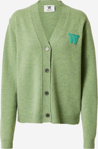 WOOD WOOD Knit cardigan 'Joy' in Green: front