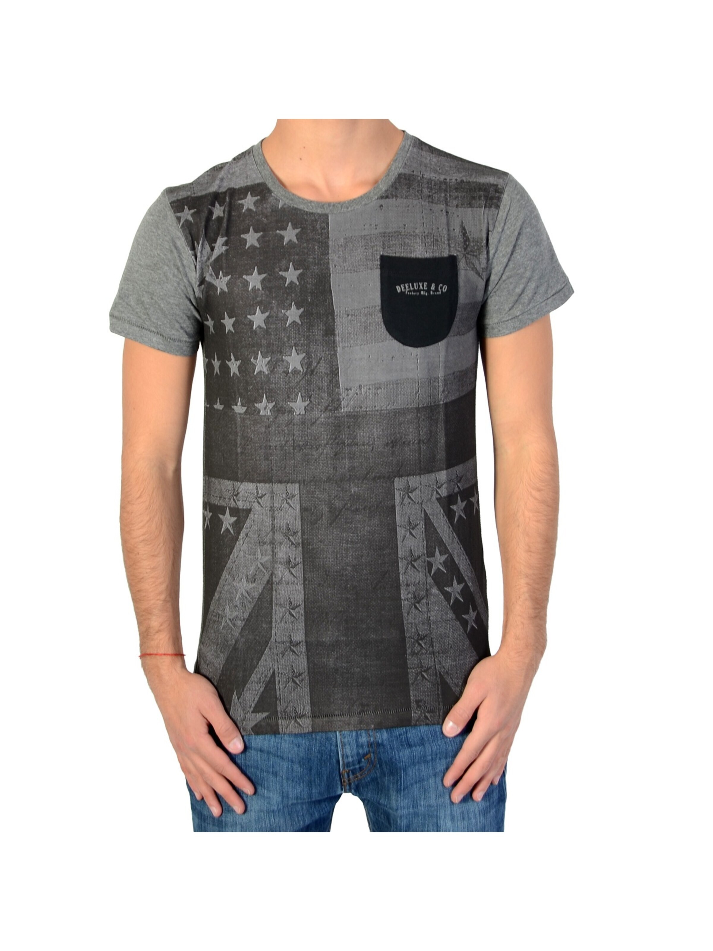 Deeluxe Shirt‌ in Grau: Vorderseite