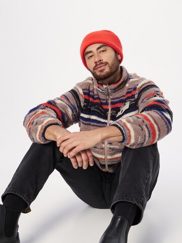Iriedaily Regular Fit Fleecejacke 'Insaneia' in Braun: Vorderseite