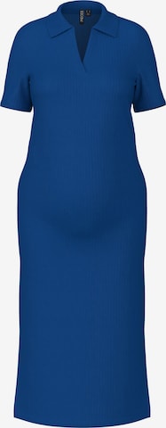 Pieces Maternity Dress 'Kylie' in Blue: front