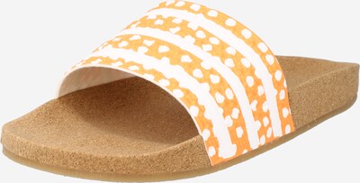 ADIDAS ORIGINALS Muiltjes 'Adilette' in de kleur Oranje / Wit, Productweergave