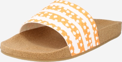 ADIDAS ORIGINALS Pantolette 'Adilette' i orange / vit, Produktvy