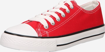 Sneaker bassa 'Theodora' di Wallis in rosso: frontale