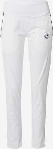 BIDI BADU Tapered Workout Pants in White: front