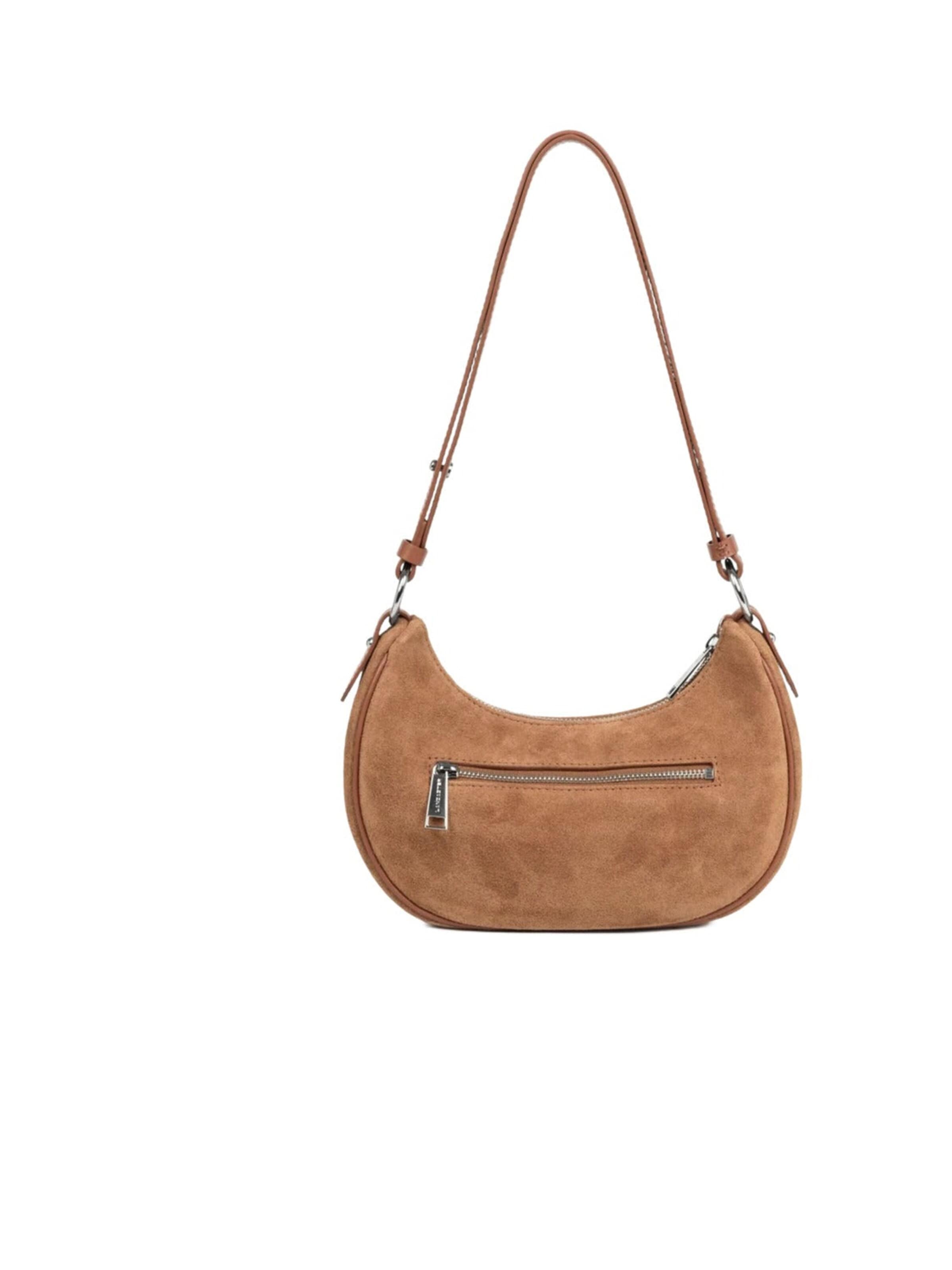 Sac bandoulière 'Lancaster Sac besace Zippé S Suède Camel' LANCASTER Paris en marron