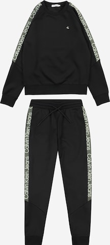 Calvin Klein Jeans Sweatsuit in Black: front