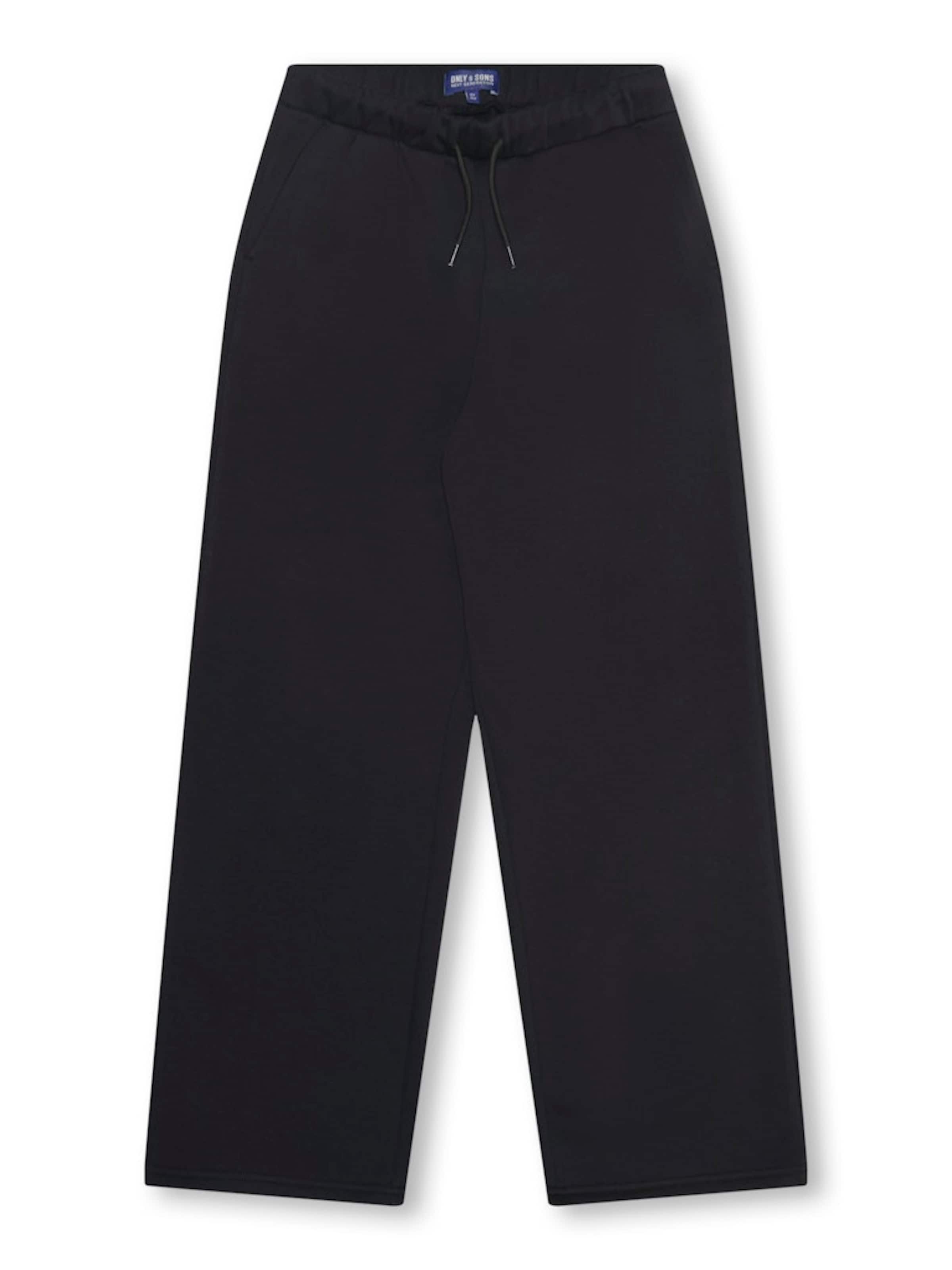 Wide leg Pantaloni 'OSJCERES' de la Only & Sons Junior pe negru: față