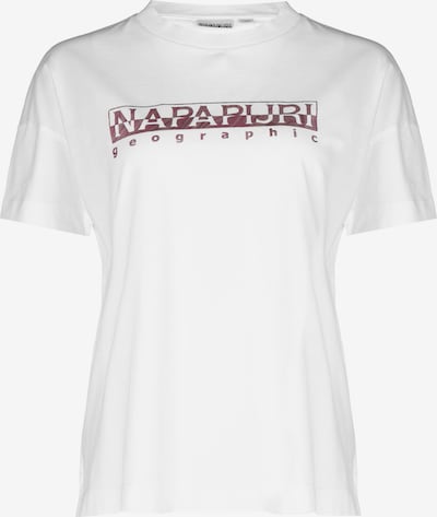 NAPAPIJRI Shirt 'Silea' in burgunder / weiß, Produktansicht