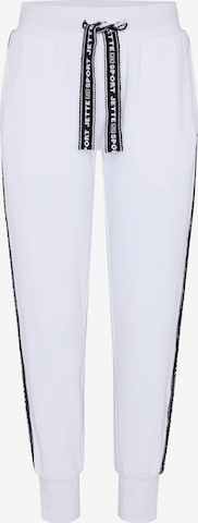 Jette Sport Tapered Pants in White: front