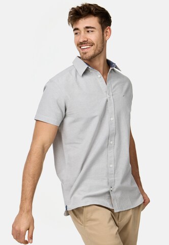 Coupe regular Chemise 'Kenner' INDICODE JEANS en gris : devant