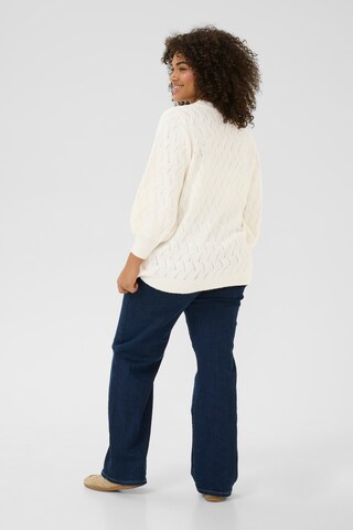 KAFFE CURVE Pullover 'Anita' in Weiß