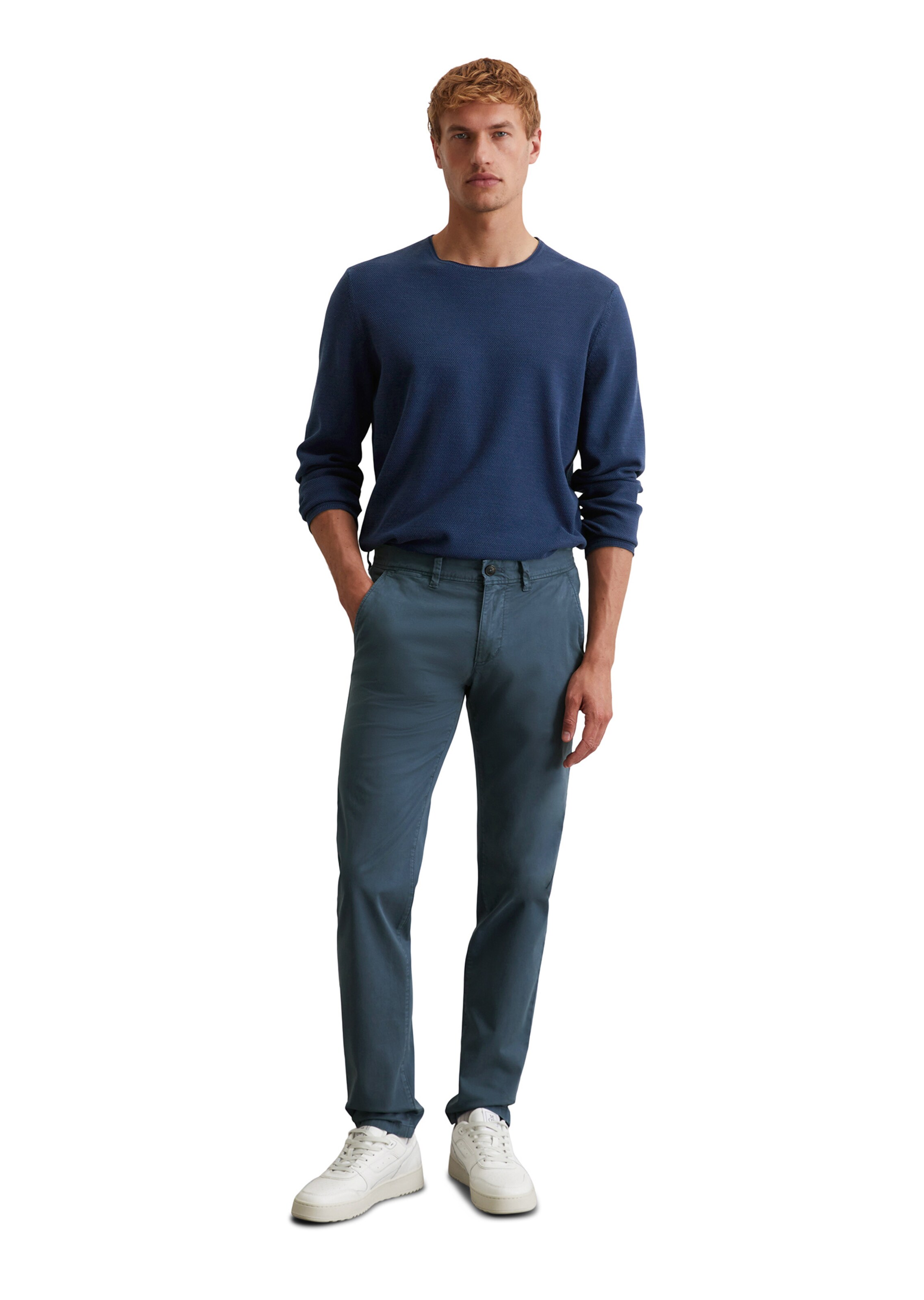 Marc O'Polo Regular Chino trousers ' Stig' in Blue