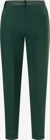 MORE & MORE Regular Trousers with creases 'Hedy' in Green