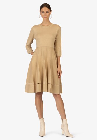 Kraimod - Vestido de punto en beige: frente