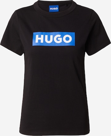 HUGO Blue Тениска 'Classic' в черно: отпред