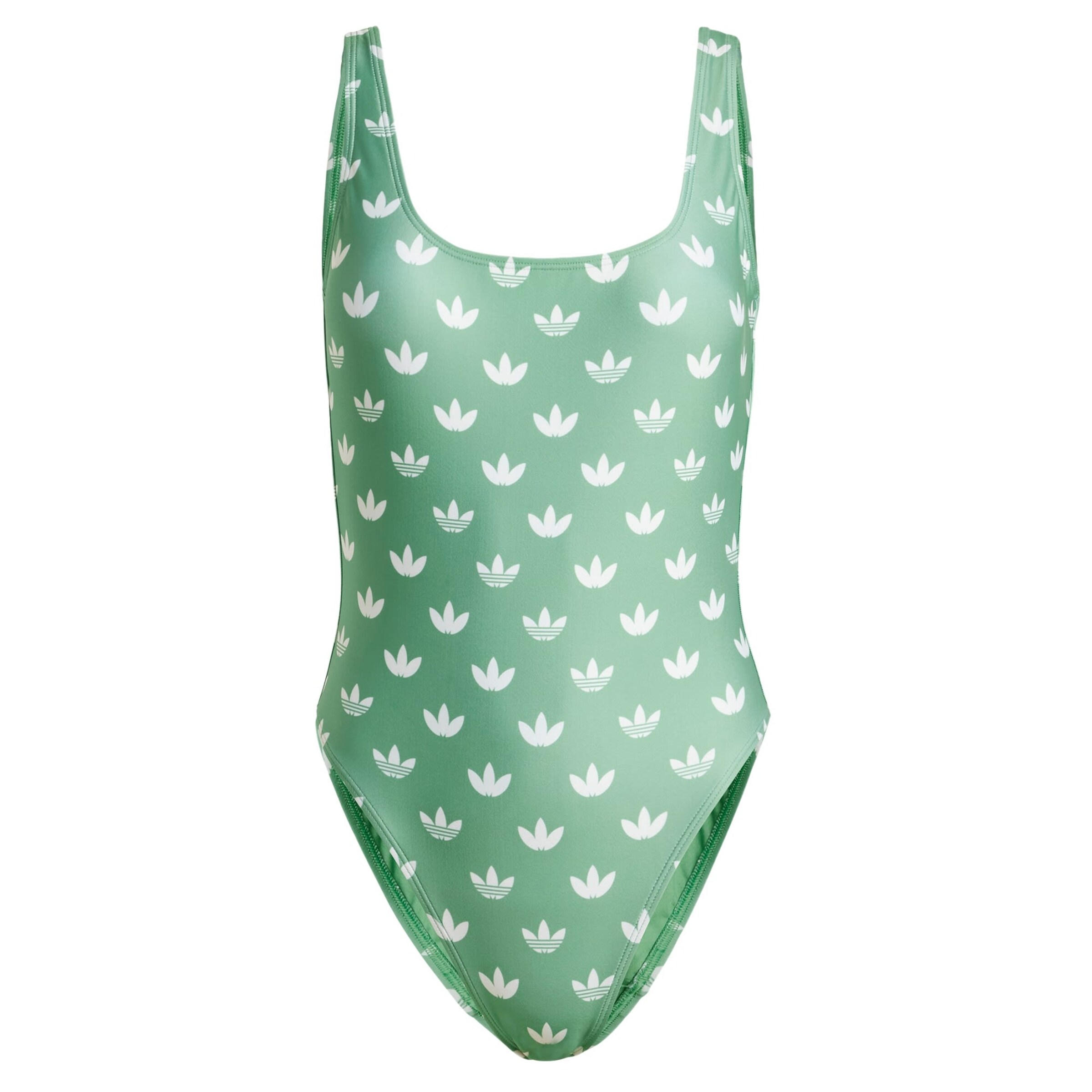 ADIDAS ORIGINALS Bralette Swimsuit 'Monogram' in Green: front