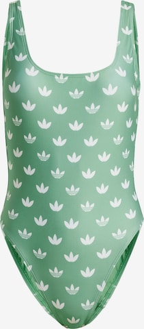 ADIDAS ORIGINALS Bustier Badeanzug in Grün: Vorderseite
