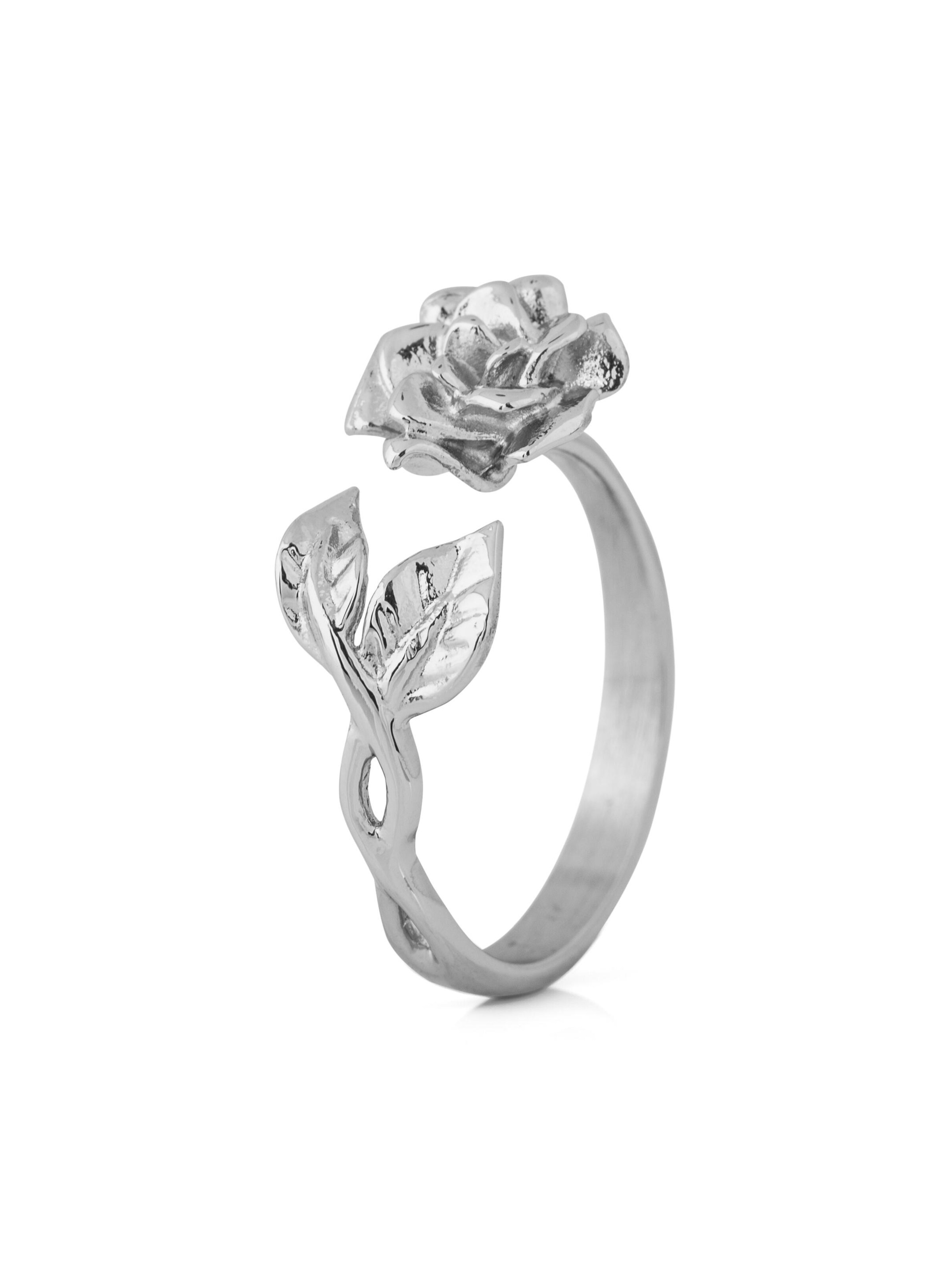 Akitsune Ring 'Rosa'‌ in Silber