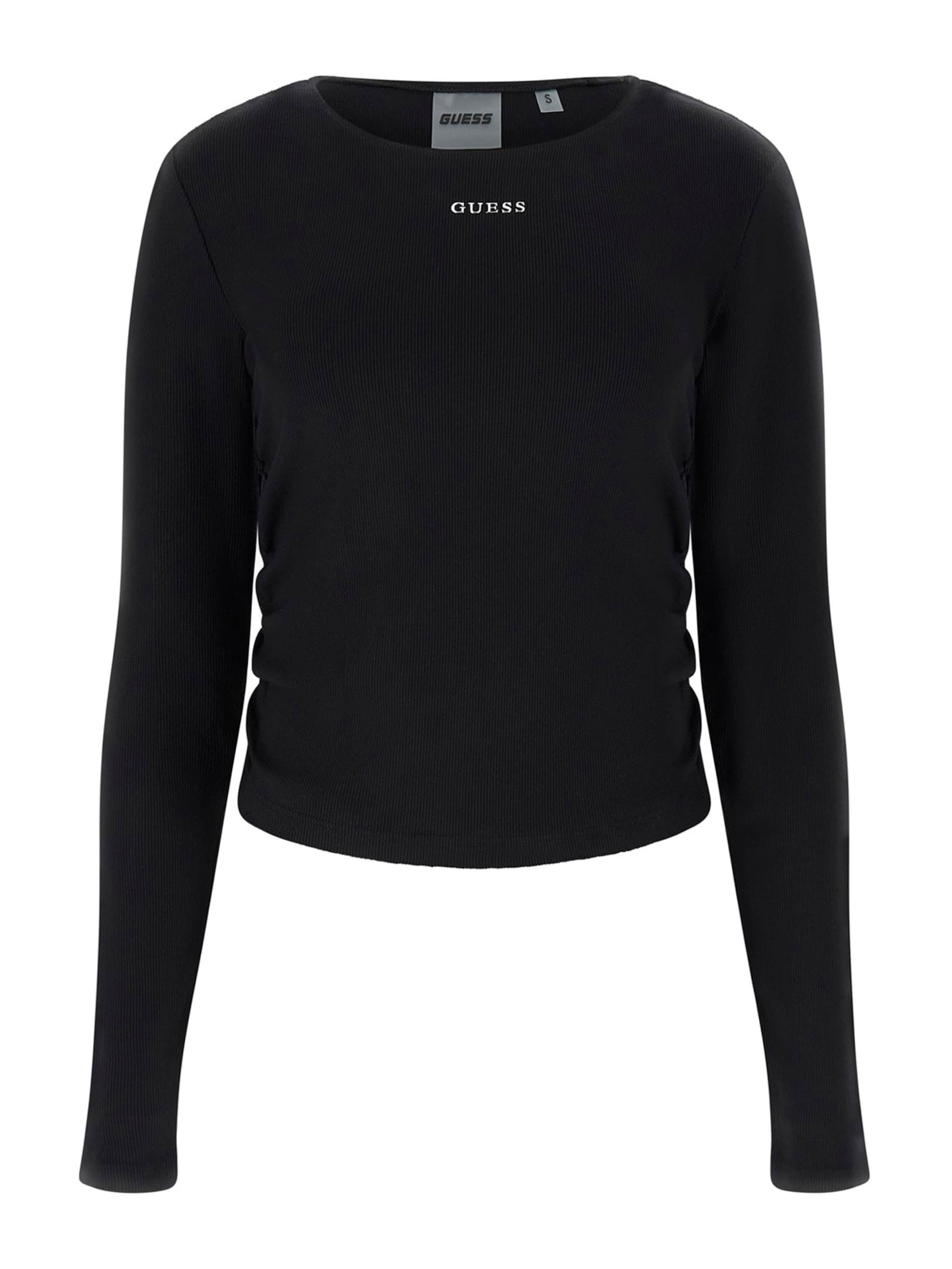 GUESS Функционална тениска 'NAT' в черно: отпред